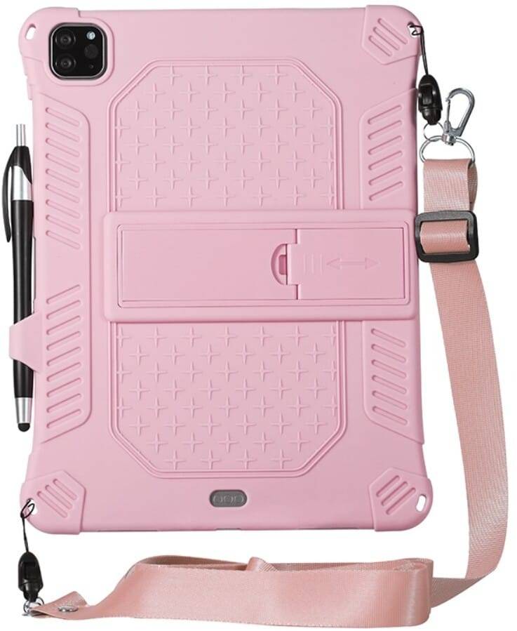 Trolsk Silikonecover med Rem (iPad Pro 11/Air 5/Air 4) - Rosa.