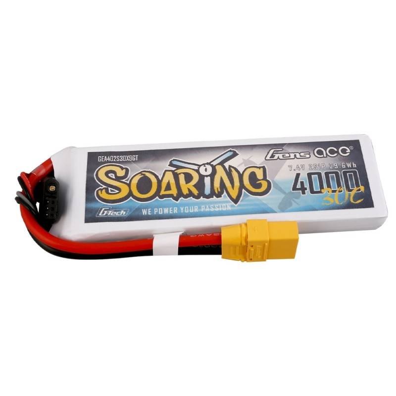 Gens 2s 4000mAh - 30C - Gens Ace Soaring G-Tech XT90
