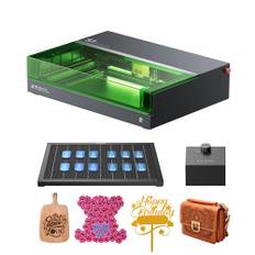 xTool S1 Laser Graviermaschine und Laser Cutter mit air assist und Wabe, 10W DIY Lasermaschine, 0.04 * 0.06mm komprimierter Punkt, Autofokus, Gravur auf Holz, Metall, Acryl, Leder