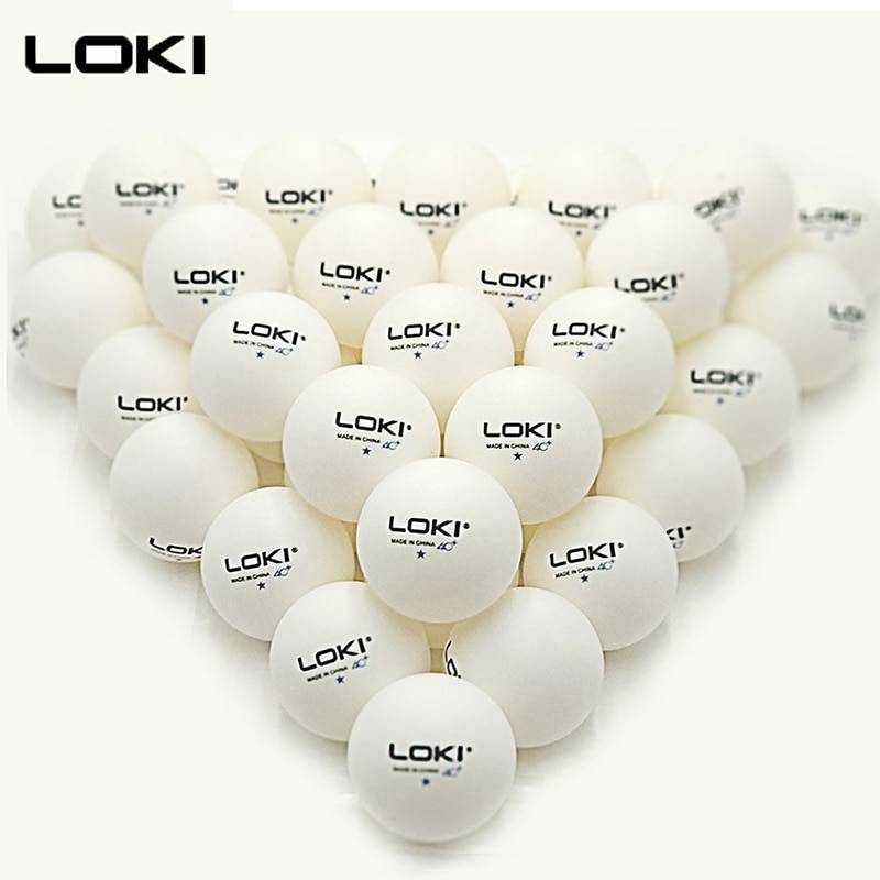 Loki 100 st/pack abs plast 1 stjärna bordtennisbollar 40+ mm material sömnad vit pingisboll