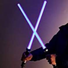 Infällbar Lightsaber 2 In 1 Light Up Sword For Kids Lightsaber 7 Färger Changing Lightsaber Cosplay Rekvisita Leksaker För Vuxna Och Barn Kompatibel Med Star Wars