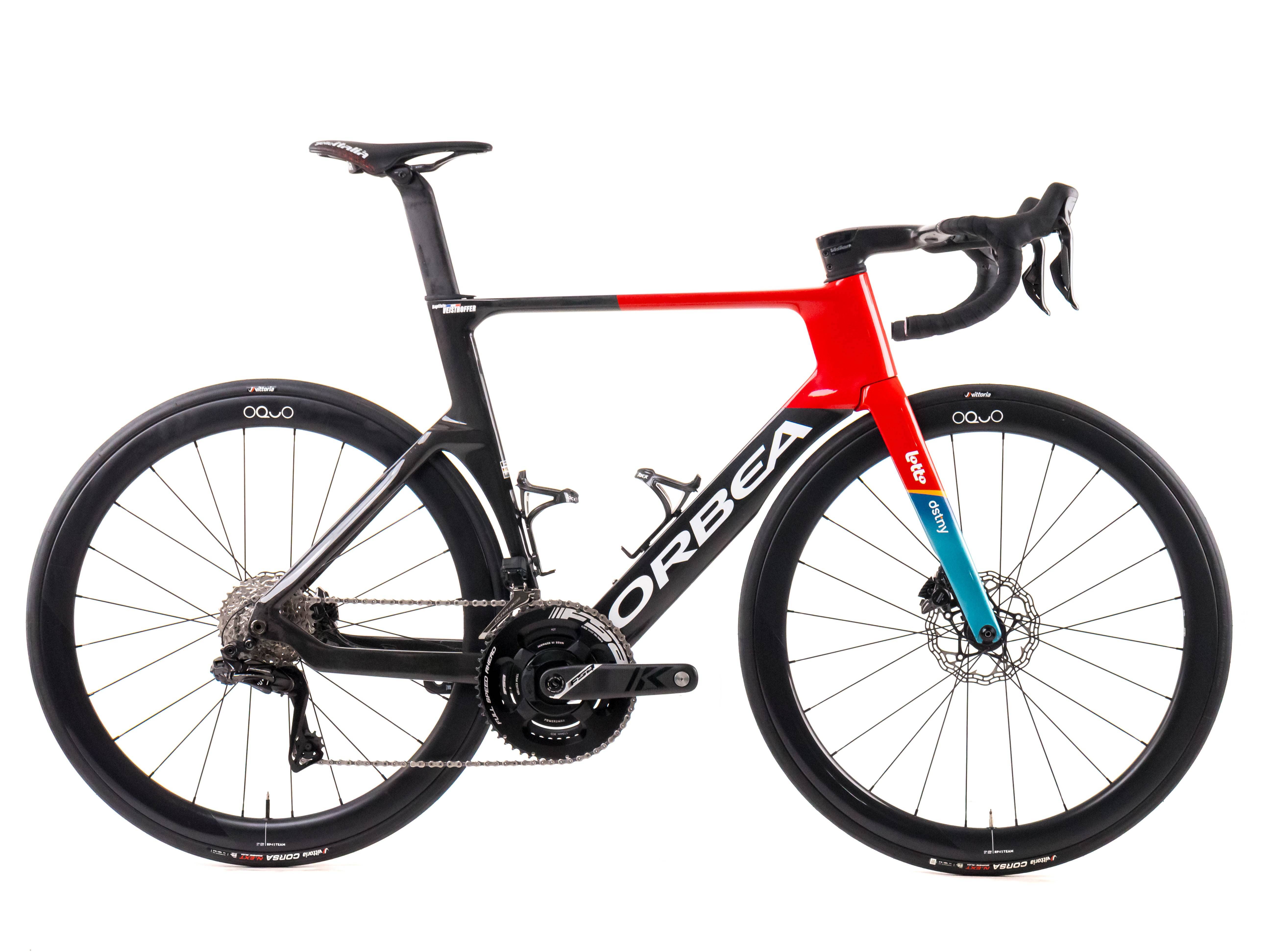 Orbea Orca Aero 2024 - Shimano Dura-Ace Di2 2x12sp Power Meter - Oquo RP45team (New) - Bikeroom / 55 / black/red/blue