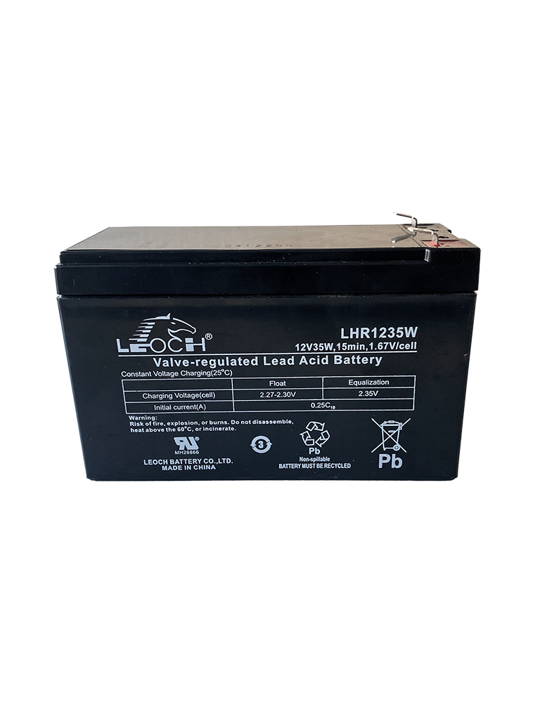 Leoch 12V 8Ah 35W Högpresterande AGM Blybatteri