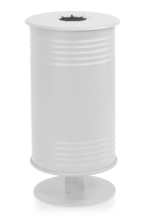 Affaldsbeholder Tin, Flasker/Pant, på fod, hvid