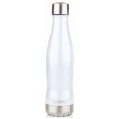 GLACIAL Water Compatible with Heat Cold Vacuum Stainless Steel Carbonation Thermos Direct Sweden 400ml White Pearl Bottle, Carbonation, Retention,