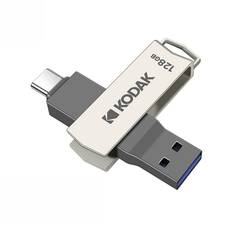 Kodak K273 2 i 1 Typ C & USB3.2 Flash-enhet 128 GB OTG Metall USB-minnessticka Pendrive Cle OTG USB-minnessticka