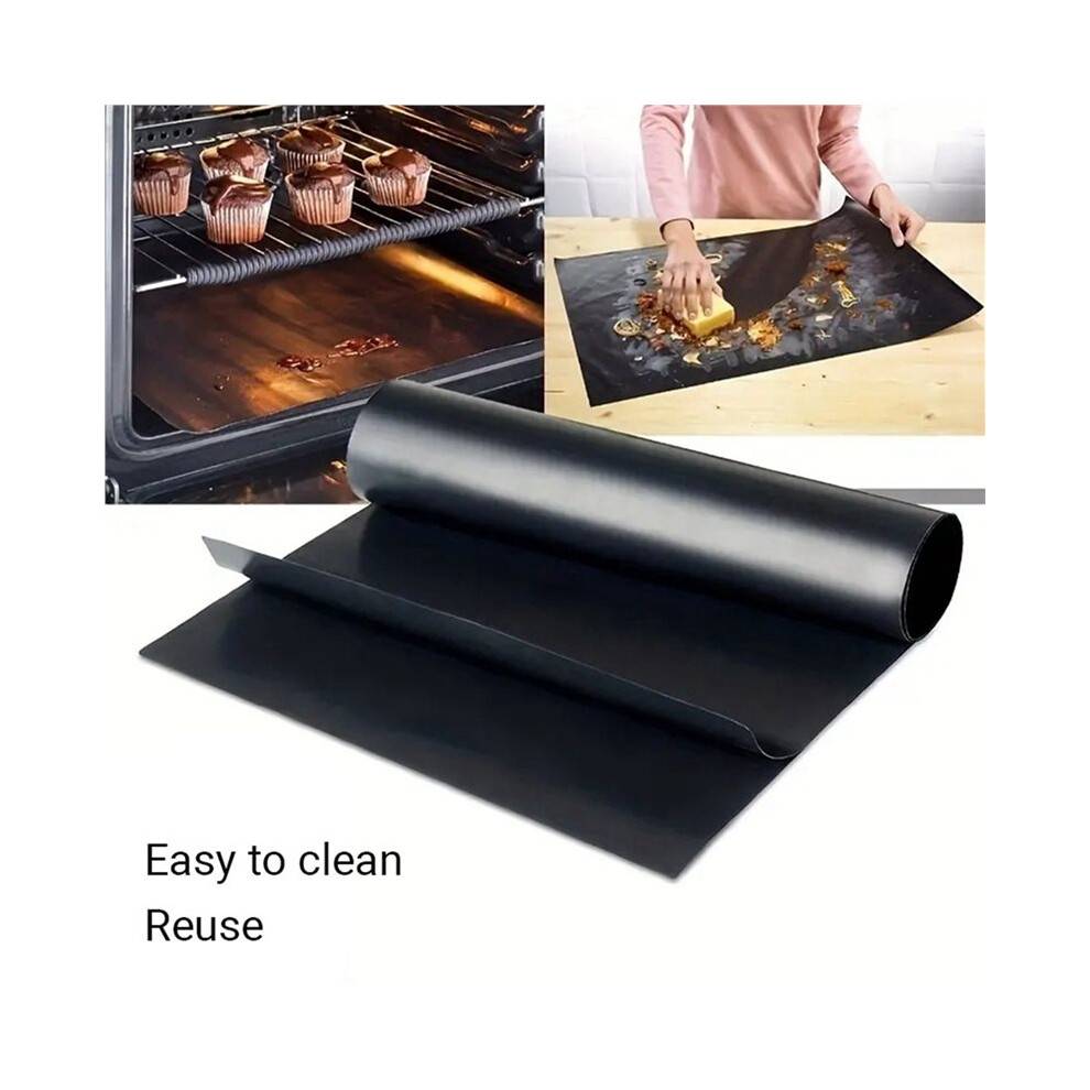 3set 40cm X 60cm Reusable Non-Stick BBQ Grill Mat Barbecue Baking Liners Microwave Oven Tool