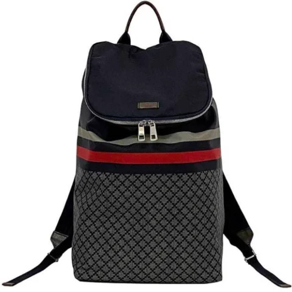 Gucci Vintage Pre-owned Laeder gucci-tasker - Vintage - Dame - Blå - ONE SIZE - Nylon
