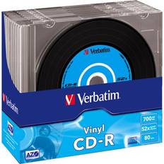 Verbatim CD-R, 52x, 700MB/80min, 10-pack slimcase, vinyl