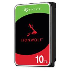 Seagate IronWolf 10TB, NAS interne Festplatte, HDD, 3.5 Zoll, 7200 U/Min, CMR, 256 MB Cache, SATA 6GB/s, silber, inkl. 3 Jahre Rescue Service, Modellnr.: ST10000VN0004
