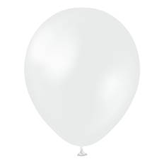 Latexballoner Opaque Satin Snow White - 25-pak