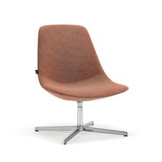 Fåtölj LANGLEY, borstad aluminium/koppar
