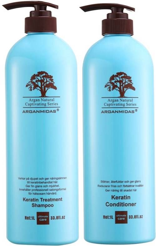 Arganmidas Keratin Treatment Bundle Shampoo 1000 ml & Conditioner 1000 ml