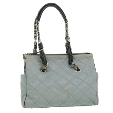 Prada Vintage Shoulder Bag Stl. - Axelremsväskor Från Magasin - Blue (W 30.5cm x H 25cm x D 7cm)