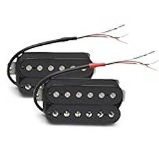 Pickup För Elgitarr 1Set Elgitarr Pickup Humbucker Double Coil Pickup Alnico V Gitarrdelar(Black)