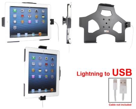 Brodit Hållare för Kabelanslutning, Apple iPad 4th Gen (A1458, A1459, A1460)/With Retina (Lightning Connector)