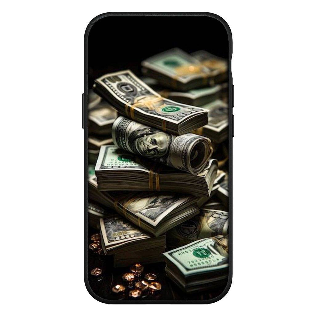 for Motorola Moto Edge 70 60 50 G54 G86 G05 Samsung Galaxy S25 iPhone 17 16 15 Xiaomi Redmi Note 14 13 Pro Max Phone Case Money 100 Dollars Art Cover for iPhone 14 ecru