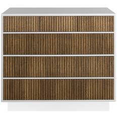 Englesson Line Burned Walnut Chest Of Drawers With 6 Drawers White - Kommoder Egefinér Hvid - 6624BW-DB