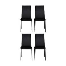 CASA Living Demina Spisebordsstol - 4 stk - H 92 x B 43,5 x D 53 - Metal/stof - Sort