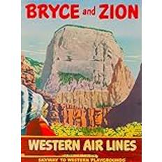 Pussel 1 000 bitar Bryce Zion Utah nationalpark vintage USA reseannons tryck väggkonst träpussel leksaker spel för vuxna barn tonåringar gåva