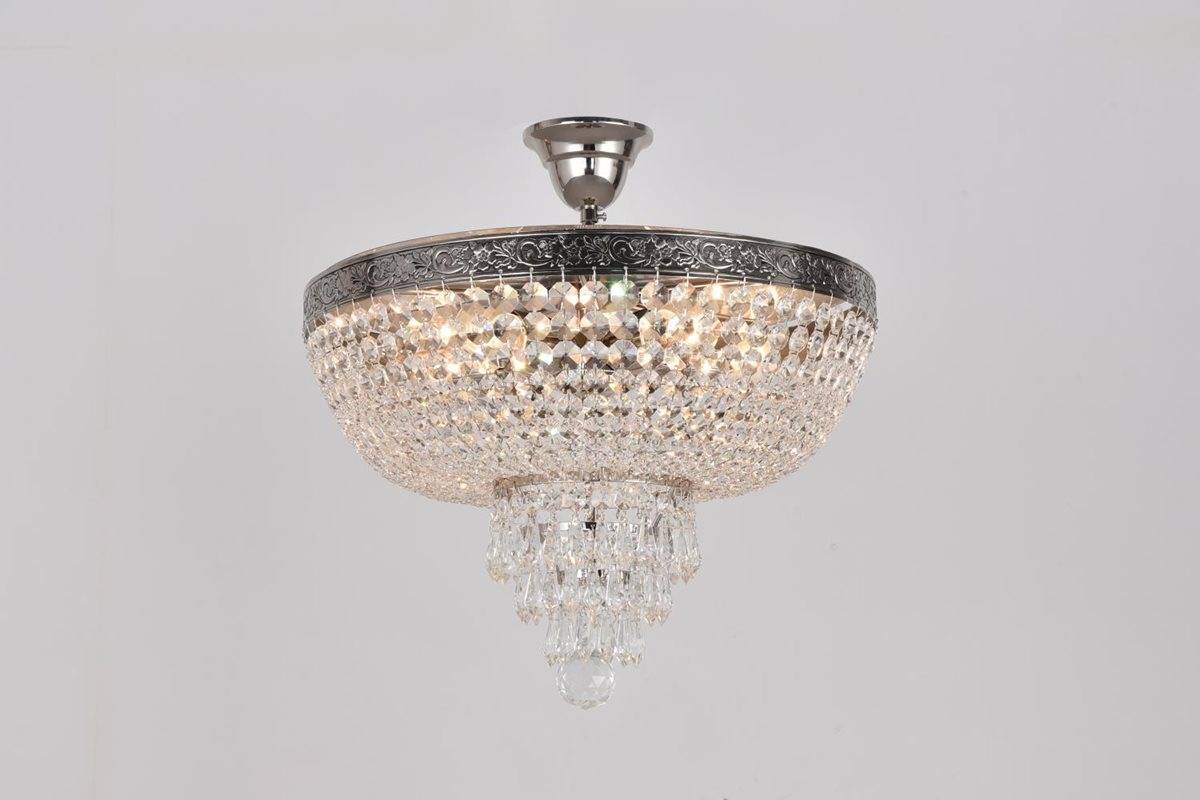 Norrsken Design Queen Kristallplafond 40Cm, Nickel