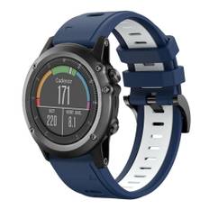 Garmin Fenix 3 HR / Garmin Fenix7X / Fenix 7X Solar / TACTIX 7/ 7 Pro, etc. Silikonarmband, 26mm - Blå