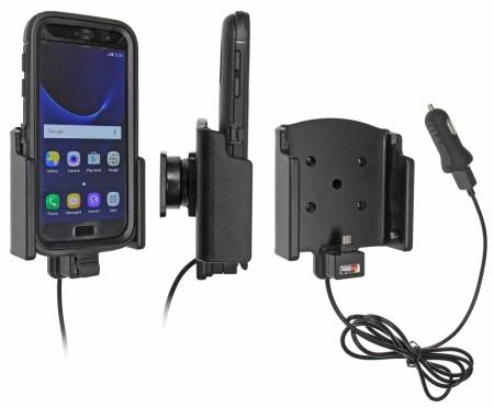 Brodit Aktiv holder med USB-kabel og cigaretadapter, Samsung Galaxy S7