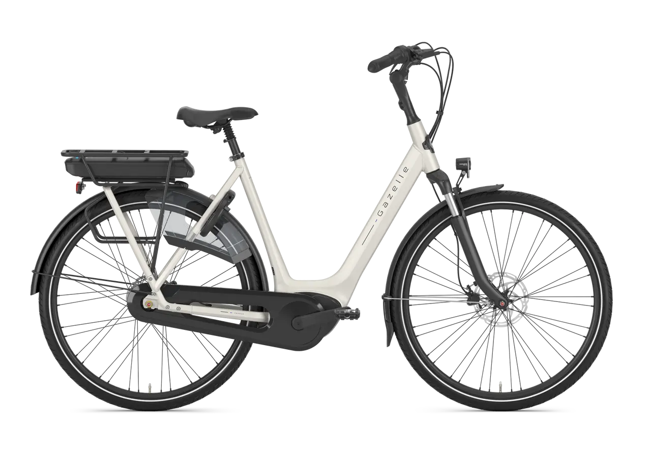 Gazelle Arroyo C8 2026 Ivory White Dame 400Wh - 46cm