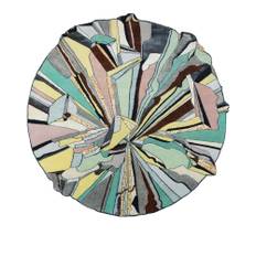 cc-tapis - Super Fake Rug - Round Moon - Mønstrede tæpper - Bethan Laura Wood - Flerfarvet,Mønstret