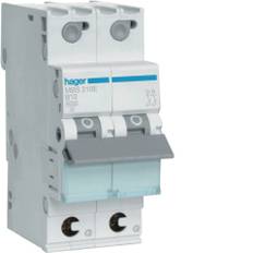 Hager Dvärgbrytare B 10A MBS210E 2-pol QuickConnect