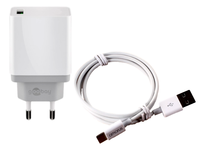Motorola Edge 50 Fusion 18W Hurtig Oplader USB-A til USB-C