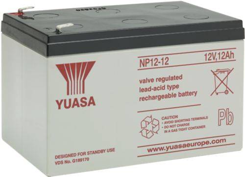 Yuasa 12V 12Ah (AGM) batteri 151 x 98 x 97