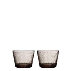 Iittala Tundra tumbler 16cl linen 2pc - Glas - LINNE / brown
