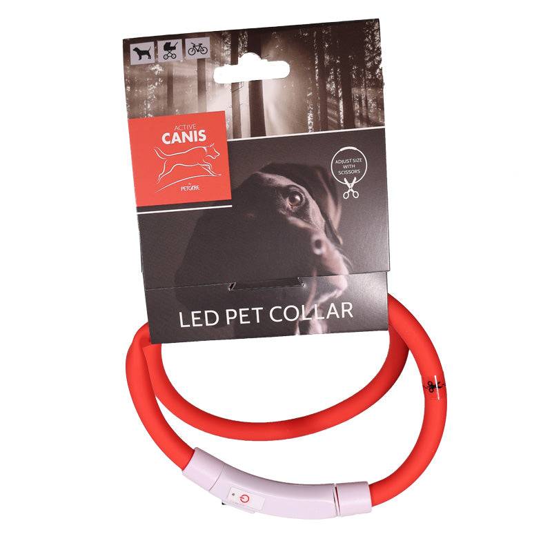 USB Led halsbånd - Rød
