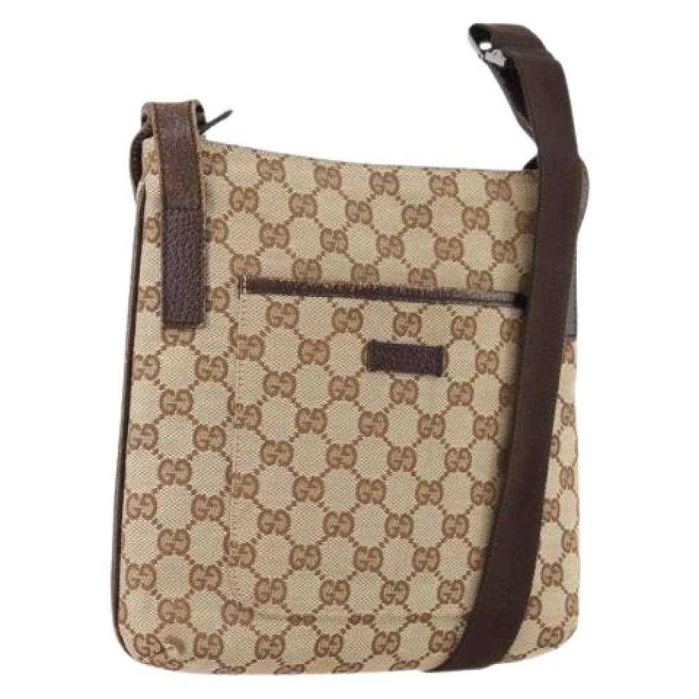 Gucci Vintage Pre-owned Vintage Skuldertaske - Vintage - Dame - Beige - ONE SIZE - Uld