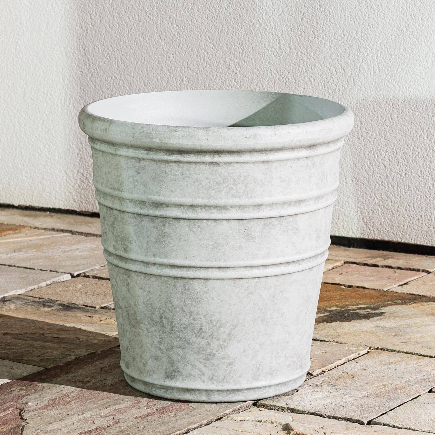 Grå Kruka Utomhus 46x46cm - Flavia | Utemöbler & trädgårdsmöbler | Vesani