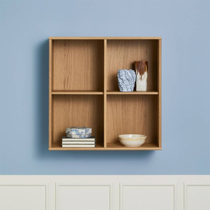 Mistral – Modul 025 Bogkasse – Olieret eg 70 cm x 70 cm x 27 cm | Møbelsalg.dk
