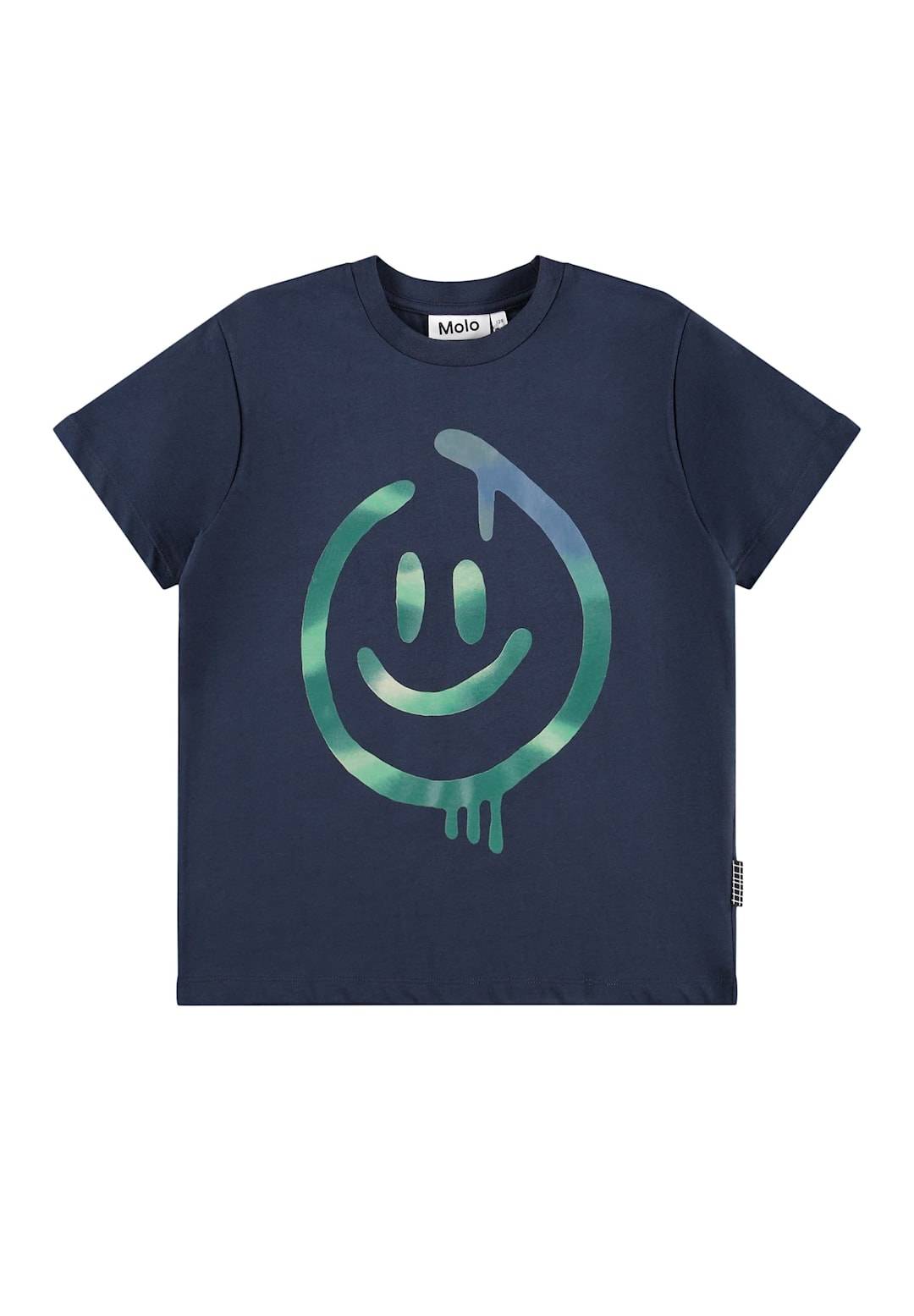 Molo Riley T-Shirts Short Sleeves Blured Smile Blured Smile 92 cm Marinblå 92 cm Pojkar
