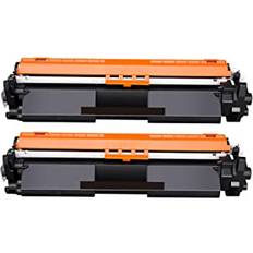 17A kompatibel tonerkassett som ersättning för HP 17A CF217A för HP Laserjet Pro MFP-M130fw M130nw M130fn M130a M130, HP Laserjet Pro M102W M102A M102 (2 svart)