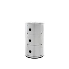 Kartell - Componibili 5967 Chrome - 3 Compartments - Hurtsar - Anna Castelli Ferrieri - Silver - Plast