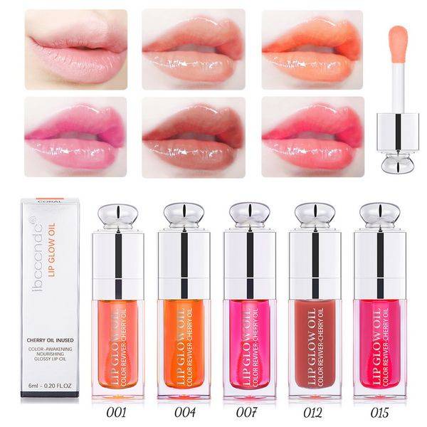 DIY makeup lip oil lipgloss Cherry Inused plumping Color-awakening Nutritious Glossy Moisturizer Transparent glossier Ibcccndc luxury make up lip gl