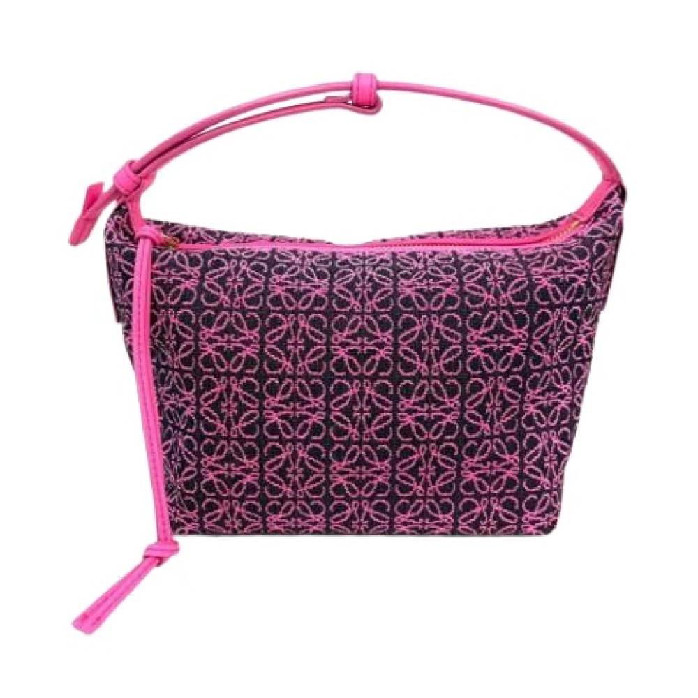 Loewe Pre-owned Pre-owned Canvas Skuldertaske - Vintage - Dame - Lyserød - ONE SIZE - Uld