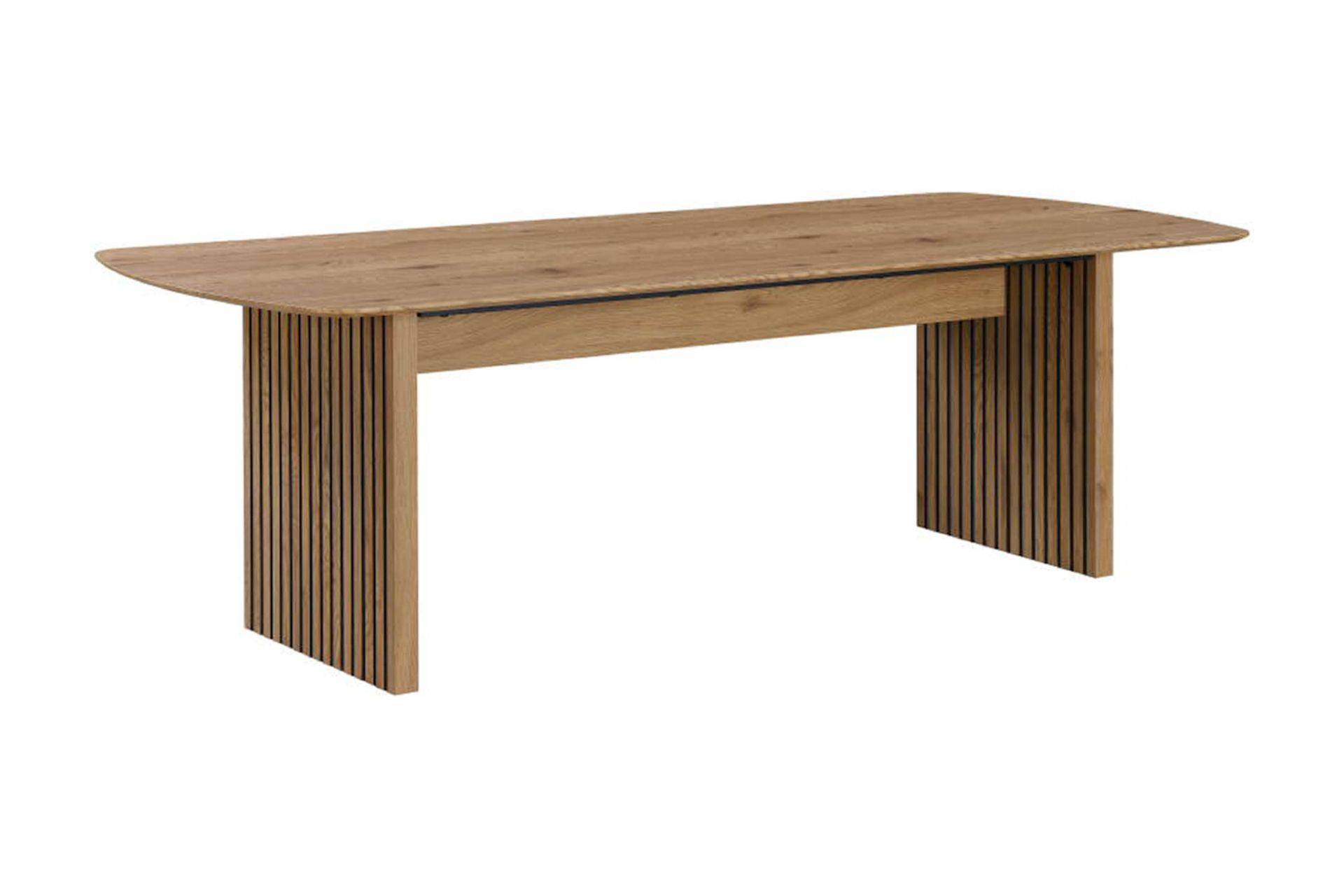 Richeto Matbord 240 cm - Naturlig finish & köksbord Brun Bark