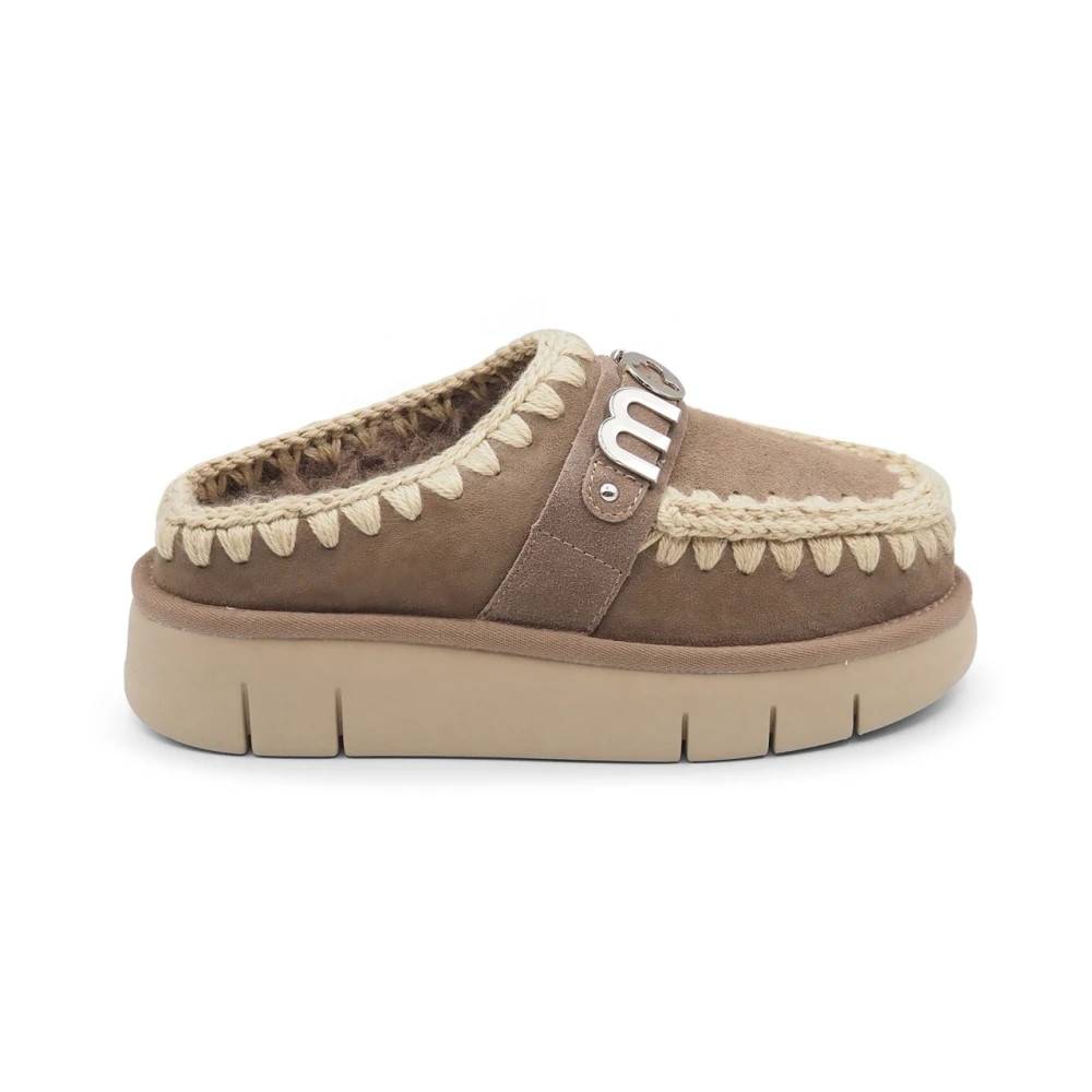 Mou - Grå Elefant Tofflor med Bounce Logo Skor - Dam - 39 EU -
