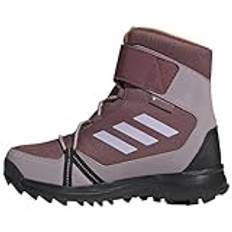 adidas Terrex Snow Velcro Cold.Rdy vinterskor, höga icke-fotbollsskor, tyst Crimson/Silver Dawn/Amber Tint, 33 1/2, Tyst Crimson Silver Dawn Amber Tint, 33.5 EU