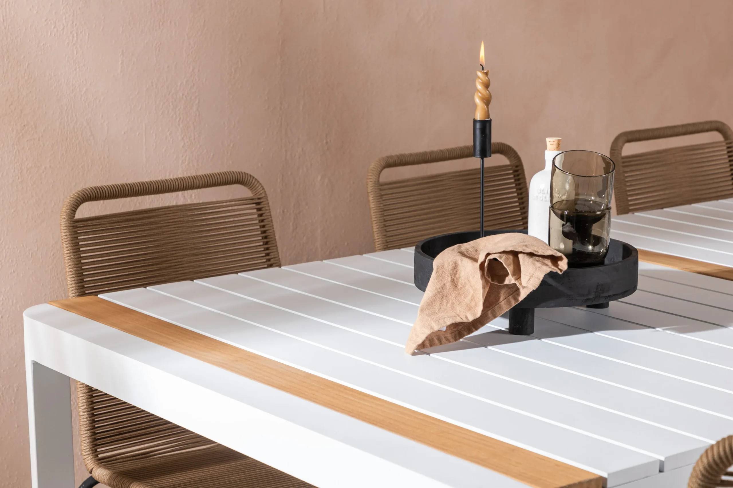 Togo & Lindos - 100×200 cm med 6 stolar - Matgrupper utomhus