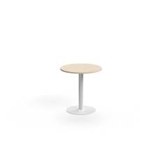 Bord ALVA, Ø700x720 mm, högtryckslaminat, vit/björk