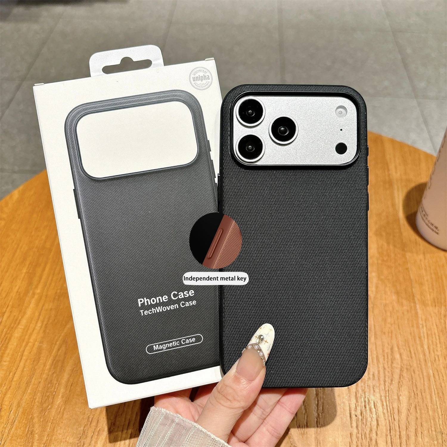 For Magsafe Tech Woven Wireless Charging Phone Case for Iphone 17 Air 16 15 14 Plus 13 12 18 Pro Max TechWoven Matte Back Cover