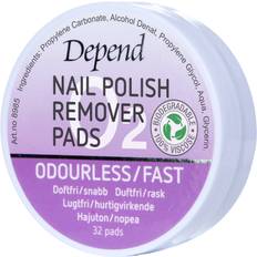 Depend Remover Pads i Display O2 - 32 stk Nagellack-borttagning Från Magasin (32 stk)