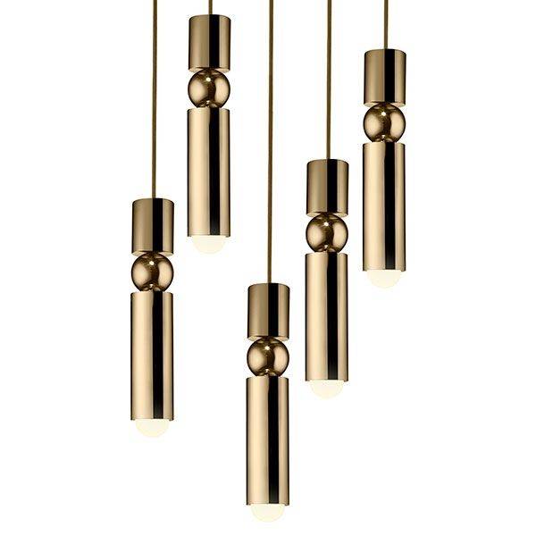 Fulcrum Pendel 5 Stk Guld.